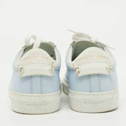 Givenchy Baby Blue/White Leather Urban Street Low Top Sneakers Size 38