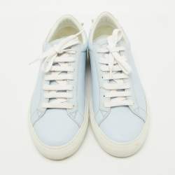 Givenchy Baby Blue/White Leather Urban Street Low Top Sneakers Size 38