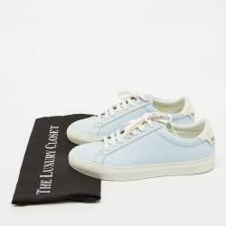 Givenchy Baby Blue/White Leather Urban Street Low Top Sneakers Size 38