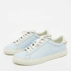 Givenchy Baby Blue/White Leather Urban Street Low Top Sneakers Size 38