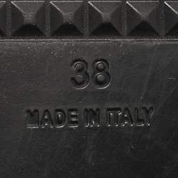 Pre Owned Givenchy Black Jelly Chain Flat Sandals Size 38