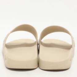 Givenchy Cream Rubber Logo Slide Sandals Size 44