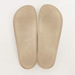 Givenchy Cream Rubber Logo Slide Sandals Size 44
