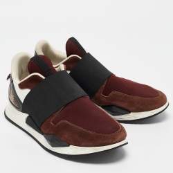 مملوكة مسبقًا Givenchy Multicolor Neoprene and Leather Elastic Strap Active Sneakers Size 39