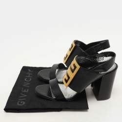 Givenchy Black Leather Buckle Slingback Sandals Size 38