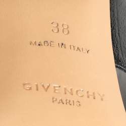 Givenchy Black Leather Buckle Slingback Sandals Size 38