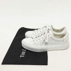 Givenchy White Perforated Signature Leather Low Top Sneakers Size 40
