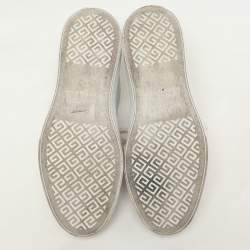Givenchy White Perforated Signature Leather Low Top Sneakers Size 40