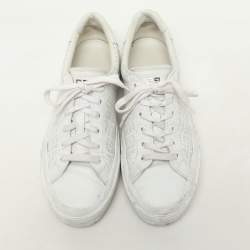 Givenchy White Perforated Signature Leather Low Top Sneakers Size 40