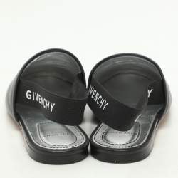 Givenchy Black Leather and Elastic Rivington Slingback Flats Size 37.5