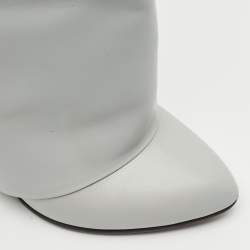 Givenchy Grey Leather Shark Lock Knee Length Boots Size 39