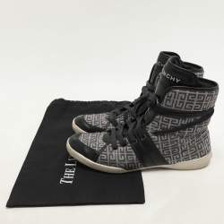 Givenchy Blue Canvas Logo High Top Sneakers Size 40