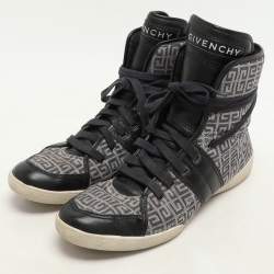 Givenchy Blue Canvas Logo High Top Sneakers Size 40
