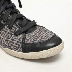 Givenchy Blue Canvas Logo High Top Sneakers Size 40