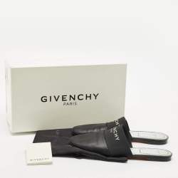 Givenchy Black/Silver Leather Bedford Flat Mules Size 39