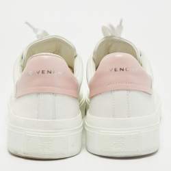 Givenchy White/Pink Leather Low Top Sneakers Size 40