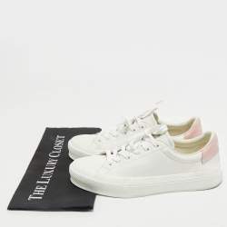 Givenchy White/Pink Leather Low Top Sneakers Size 40
