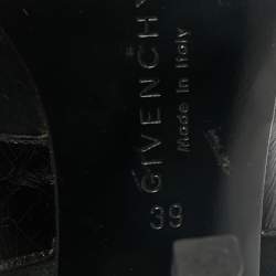 Givenchy Black Calf Hair,Suede and Leather Shark Slingback Pumps Size 39