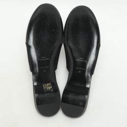 Givenchy Black Leather and Elastic Bedford Flat Mules Size 38
