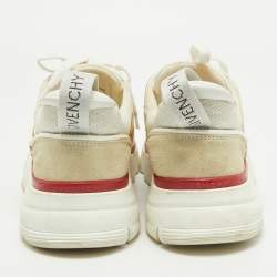 Pre Owned Givenchy Multicolor Neoprene and Suede Jaw Low Top Sneakers Size 38