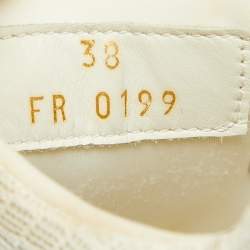 Pre Owned Givenchy Multicolor Neoprene and Suede Jaw Low Top Sneakers Size 38