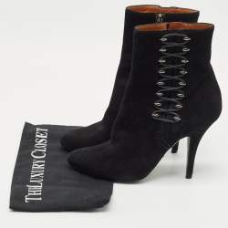مملوكة مسبقًا Givenchy Black Suede Ankle Length Boots Size 37.5