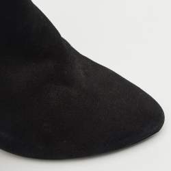 مملوكة مسبقًا Givenchy Black Suede Ankle Length Boots Size 37.5