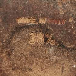 Pre Owned Givenchy Black Leather Shark Tooth Ankle Strap Sandals Size 38.5