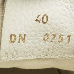 Pre Owned Givenchy White/Pink Leather And Canvas Lace Up Sneakers Size 40