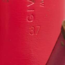 Pre Owned Givenchy Pink Leather Lace Up Strappy Sandals Size 37