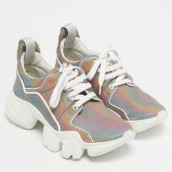 Pre Owned Givenchy Multicolor Polyurethane Jaw Low Top Sneakers Size 39