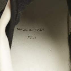 Pre Owned Givenchy Black/White Neoprene and Leather Runner Elastic Slip On Sneakers Size 39.5