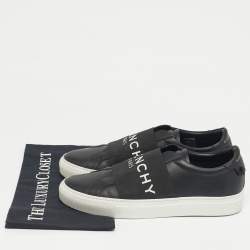 Pre Owned Givenchy Black Leather Urban Street Low Top Sneakers Size 39