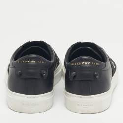 Pre Owned Givenchy Black Leather Urban Street Low Top Sneakers Size 39