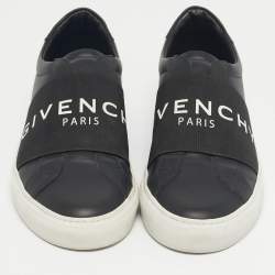 Pre Owned Givenchy Black Leather Urban Street Low Top Sneakers Size 39