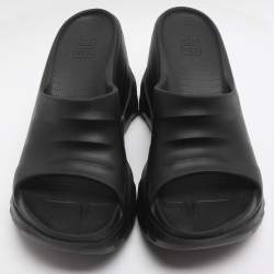 Pre Owned Givenchy Black Rubber Marshmallow Platform Mules 40