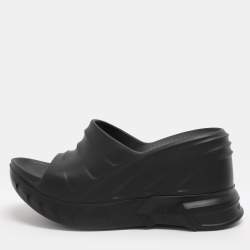 Pre Owned Givenchy Black Rubber Marshmallow Platform Mules 40