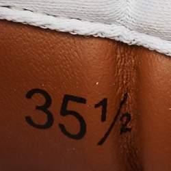 Pre Owned Givenchy  White/Black Leather and Rubber Low Top Sneakers Size 35.5