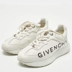 Pre Owned Givenchy GIV Runner Size 40 White Leather Lace Up Sneakers