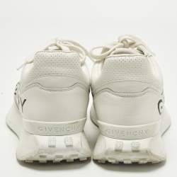 Pre Owned Givenchy GIV Runner Size 40 White Leather Lace Up Sneakers