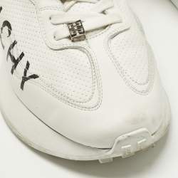 Pre Owned Givenchy GIV Runner Size 40 White Leather Lace Up Sneakers