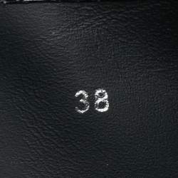 Pre Owned حذاء بوت كاحل جيفنشي أسود جلد مقاس 38 شـارك لوك طويل حتى الكاحل بكعب مخروطي