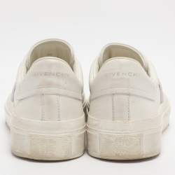 مملوكة مسبقًا Givenchy City Sport Size 38 White/Purple Leather Slip On Sneakers