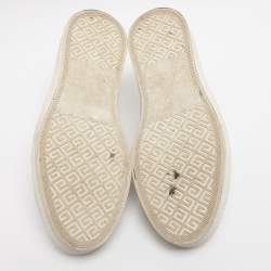 مملوكة مسبقًا Givenchy City Sport Size 38 White/Purple Leather Slip On Sneakers