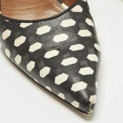 Pre Owned Givenchy Polka Dot Size 36.5 Black/Cream Leather Pumps