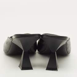 Pre Owned صندل سلايد جيفنشي مقدمة مربعة جلد أصفر مقاس 37.5