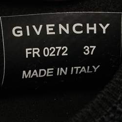 Pre Owned Givenchy TK-360 Size 37 Black Knit Fabric Low Top Sneakers