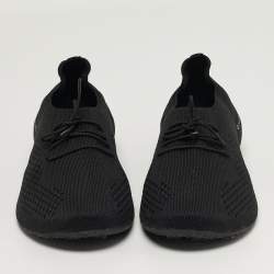 Pre Owned Givenchy TK-360 Size 37 Black Knit Fabric Low Top Sneakers