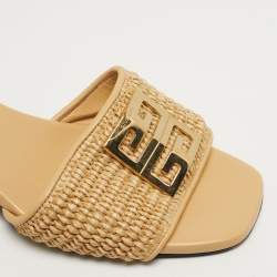 مملوكة مسبقًا صندل جيفنشي G4 جلد بيج ورافيا مفتوح مقاس 37