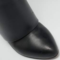 Pre Owned Givenchy Shark Lock Size 39 Black Leather Knee Length Boots
